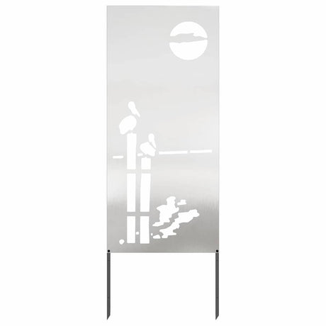 Vidaxl tuin privacy screen fretwerk zilver 50 x 140 cm roestvrij staal