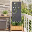 Vidaxl tuin privacy screen antraciet 50 x 140 cm koudgewalst staal