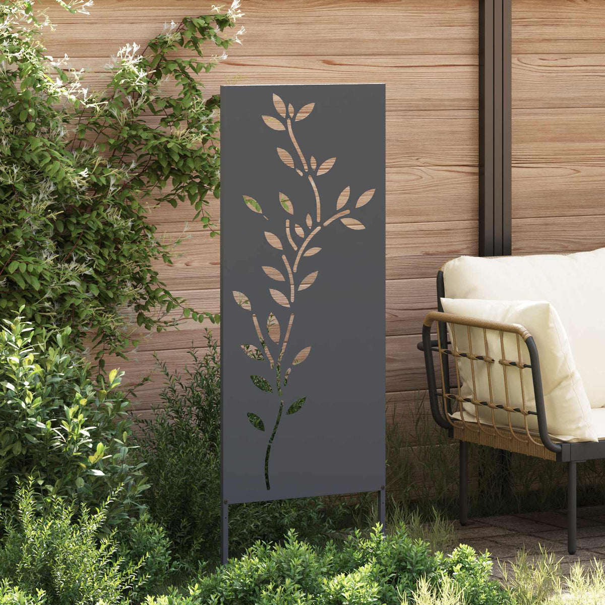 Vidaxl tuin privacy screen antraciet 50 x 140 cm koudgewalst staal