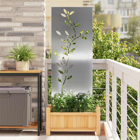 Vidaxl tuin privacy screen zilver 50 x 140 cm gegalvaniseerd staal