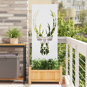 Vidaxl tuin privacy screen wit 50 x 140 cm koudgewalst staal