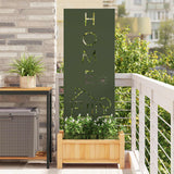 Vidaxl tuin privacy screen olijfgroen 50 x 140 cm koudgewalst staal