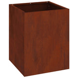 Vidaxl tuin bloempot cortenstaal 32 x 32 x 40 cm cortenstaal