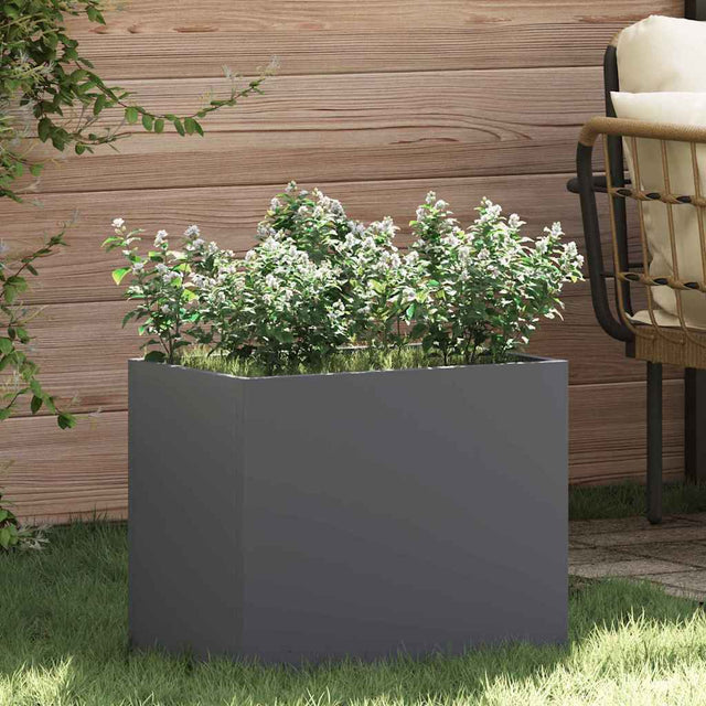 Vidaxl plantenbak antraciet 50 x 32 x 40 cm koudgewalst staal