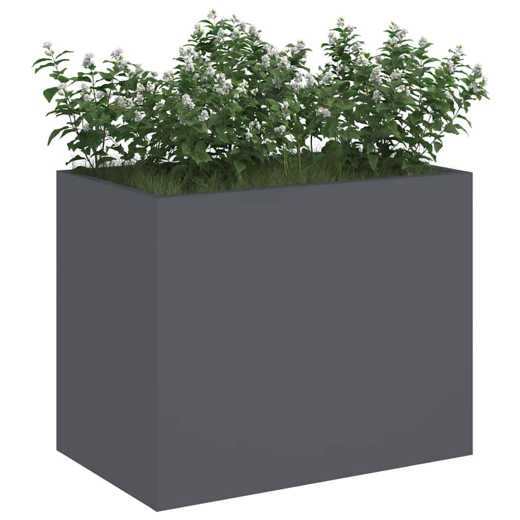 Vidaxl plantenbak antraciet 50 x 32 x 40 cm koudgewalst staal