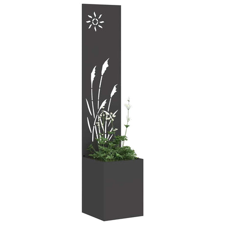 Vidaxl tuin privacy screen zwart 32 x 140 cm koudgewalst staal