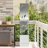 Vidaxl tuin privacy screen zilver 32 x 140 cm gegalvaniseerd staal