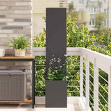 Vidaxl tuin privacy screen zwart 32 x 32 x 150 cm koudgewalst staal
