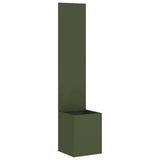 Vidaxl tuin privacy screen olijfgroen 32 x 140 cm koudgewalst staal