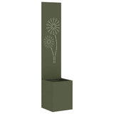 Vidaxl tuin privacy screen olijfgroen 32 x 140 cm koudgewalst staal