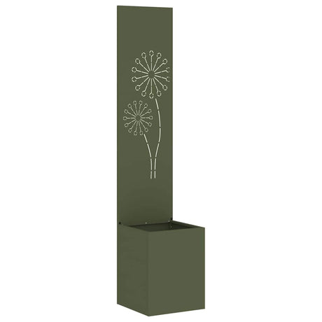 Vidaxl tuin privacy screen olijfgroen 32 x 140 cm koudgewalst staal