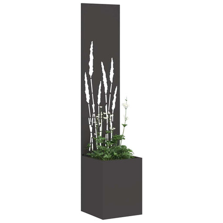 Vidaxl tuin privacy screen zwart 32 x 32 x 150 cm koudgewalst staal