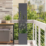 Vidaxl tuin privacy screen antraciet 32 x 140 cm koudgewalst staal