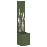Vidaxl tuin privacy screen olijfgroen 32 x 140 cm koudgewalst staal