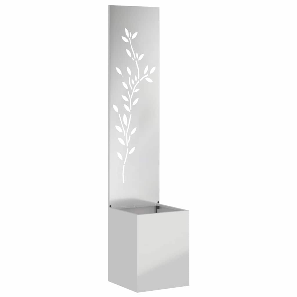 Vidaxl tuin privacy screen bloemen zilver 32 x 32 x 150 cm