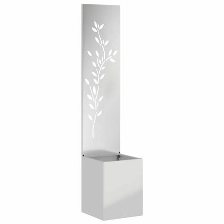 Vidaxl tuin privacy screen bloemen zilver 32 x 32 x 150 cm