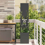 Vidaxl tuin privacy screen zwart 32 x 32 x 150 cm koudgewalst staal