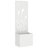 Vidaxl tuin privacy screen fretwerk wit 50 x 140 cm koudgewalst staal