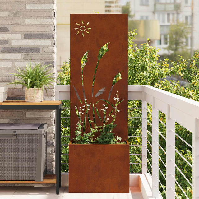 Vidaxl tuin privacy screen roestig 50 x 32 x 150 cm cortenstaal