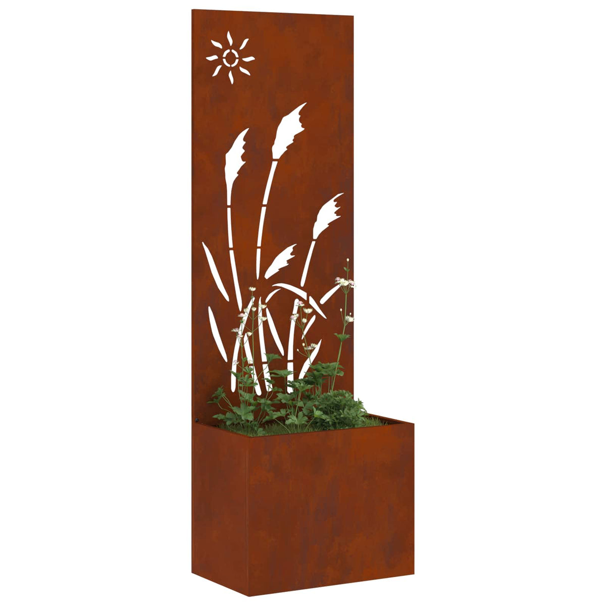 Vidaxl tuin privacy screen roestig 50 x 32 x 150 cm cortenstaal