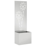 Vidaxl tuin privacy screen bloemen zilver 50 x 32 x 150 cm