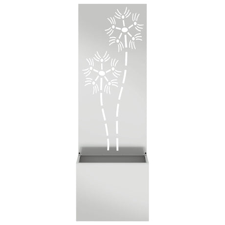 Vidaxl tuin privacy screen bloemen zilver 50 x 32 x 150 cm