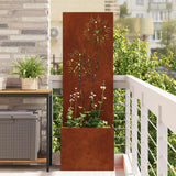 Vidaxl tuin privacy screen roestig 50 x 32 x 150 cm cortenstaal