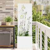 Vidaxl tuin privacy screen wit 50 x 32 x 150 cm koudgewalst staal