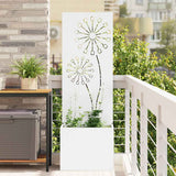 Vidaxl tuin privacy screen fretwerk wit 50 x 140 cm koudgewalst staal