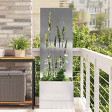 Vidaxl tuin privacy screen fretwerk zilver 50 x 140 cm roestvrij staal
