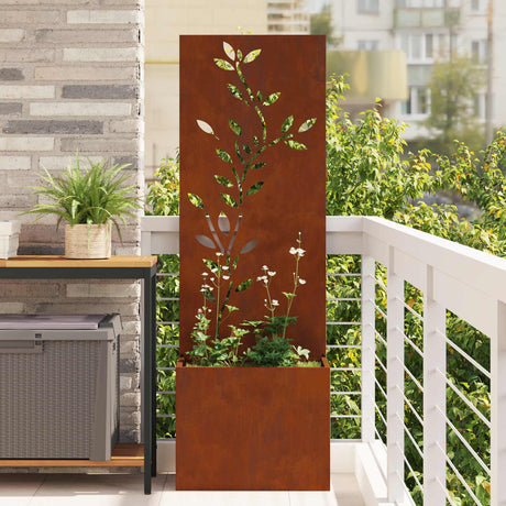 Vidaxl tuin privacy screen roestig 50 x 32 x 150 cm cortenstaal