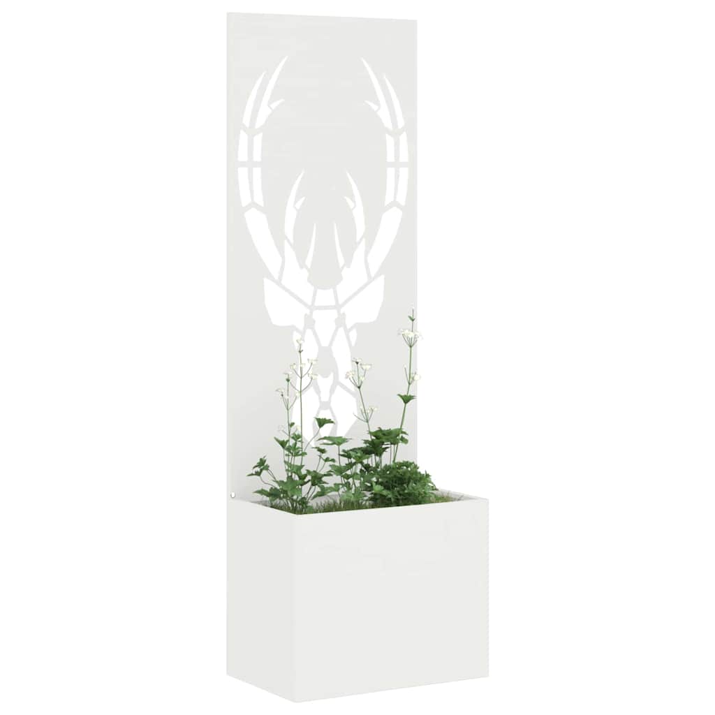 Vidaxl tuin privacy screen wit 50 x 32 x 150 cm koudgewalst staal
