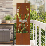 Vidaxl tuin privacy screen roestig 50 x 32 x 150 cm cortenstaal