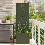 Vidaxl tuin privacy screen olijfgroen 50 x 140 cm koudgewalst staal
