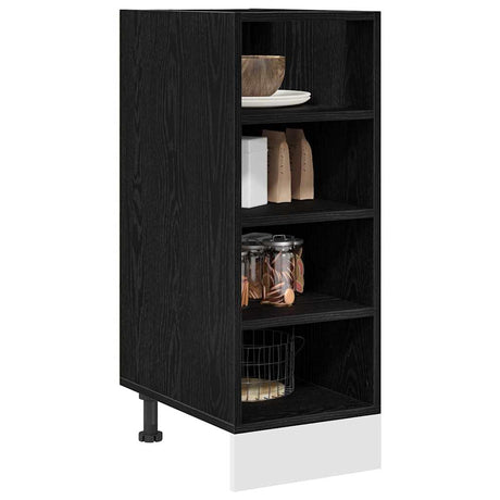 Vidaxl keukenonderkast zwart eiken 30 x 44,5 x 81,5 cm bewerkt hout