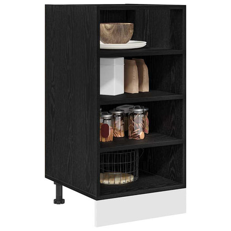 Vidaxl keukenonderkast zwart eiken 40 x 44,5 x 81,5 cm bewerkt hout