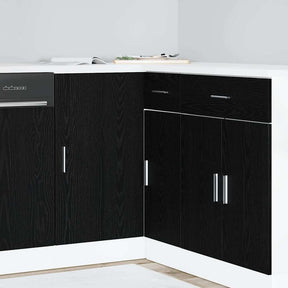Vidaxl keuken hoek onderkast zwart eiken 86 x 46 x 81,5 cm