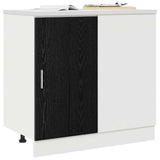 Vidaxl keuken hoek onderkast zwart eiken 86 x 46 x 81,5 cm