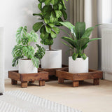 Vidaxl plantenstandaard 3 pcs bruin mahoniehout