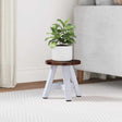 Vidaxl kruk naturel 22 x 22 x 24 cm mahoniehout