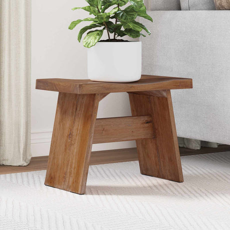 Vidaxl kruk naturel 40 x 25 x 31 cm mahoniehout