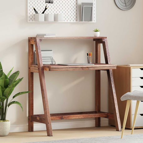 Vidaxl bureau bruin 90 x 50 x 103 cm massief gerecycled hout