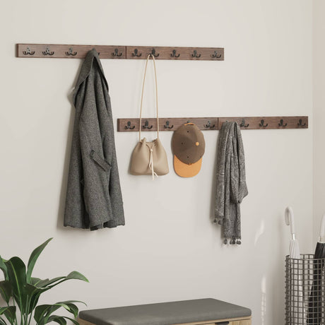 Vidaxl hanger bruin 60 x 7 x 8 cm massief gerecycled hout