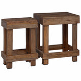 Vidaxl plantenstandaard 2 pcs bruin 70 x 11 x 27 cm mahoniehout