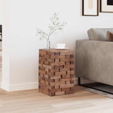 Vidaxl kruk naturel 29 x 29 x 48 cm massief gerecycled hout