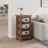 Vidaxl bijzettafel bruin 38 x 28 x 72 cm massief mahoniehout
