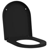 Vidaxl toiletzitting zwart 48 x 36,5 x 4,5 cm polypropyleen