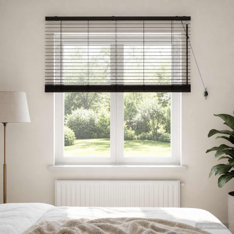 Vidaxl venetiaanse jaloezie donkerbruin 125 x 130 cm 35 mm