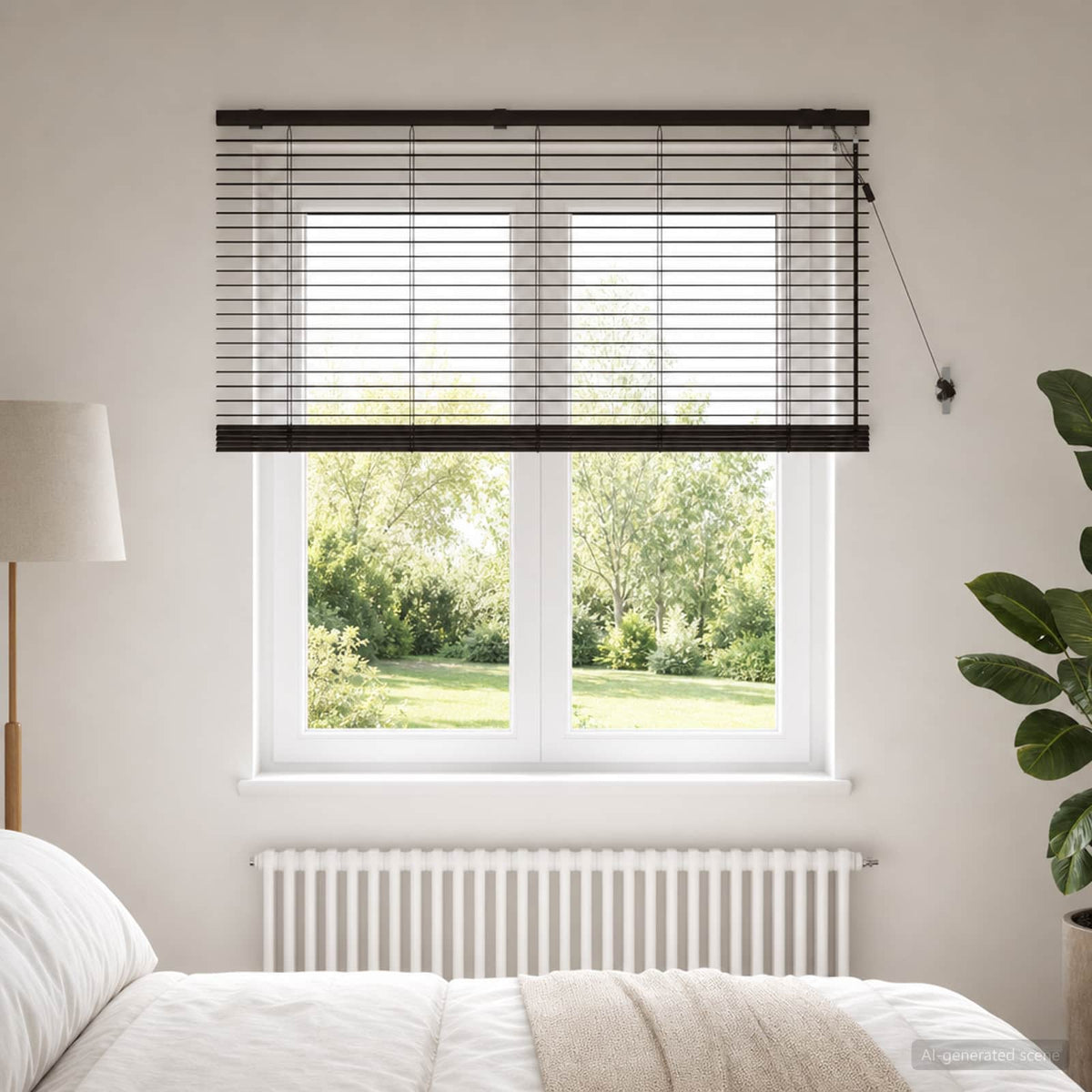 Vidaxl venetiaanse jaloezie donkerbruin 125 x 160 cm 35 mm