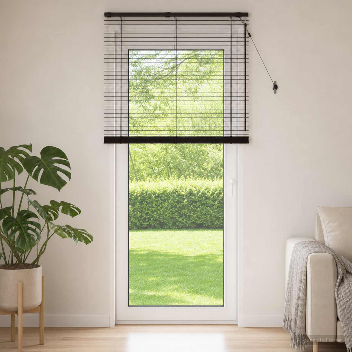 Vidaxl venetiaanse jaloezie donkerbruin 115 x 250 cm 35 mm